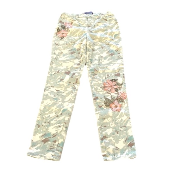 Gloria Vanderbilt Amanda Jeans, Size 6, Camo Pattern White, Gray-Green & Tan - Picture 1 of 8